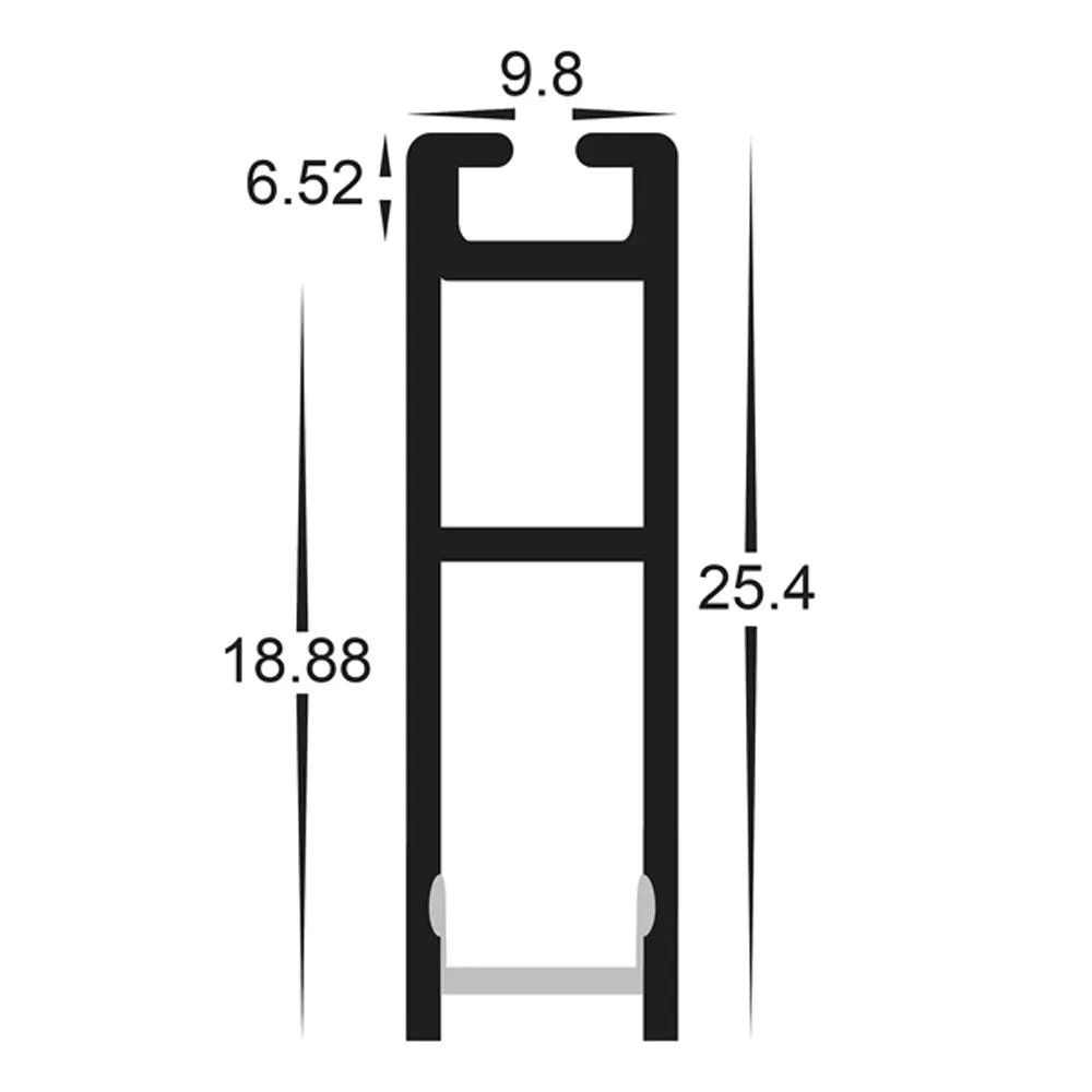 10mm x 26mm Black or White Suspended Aluminium Profile Havit Lighting - HV9693-1045-BLK, HV9693-1045-WHT