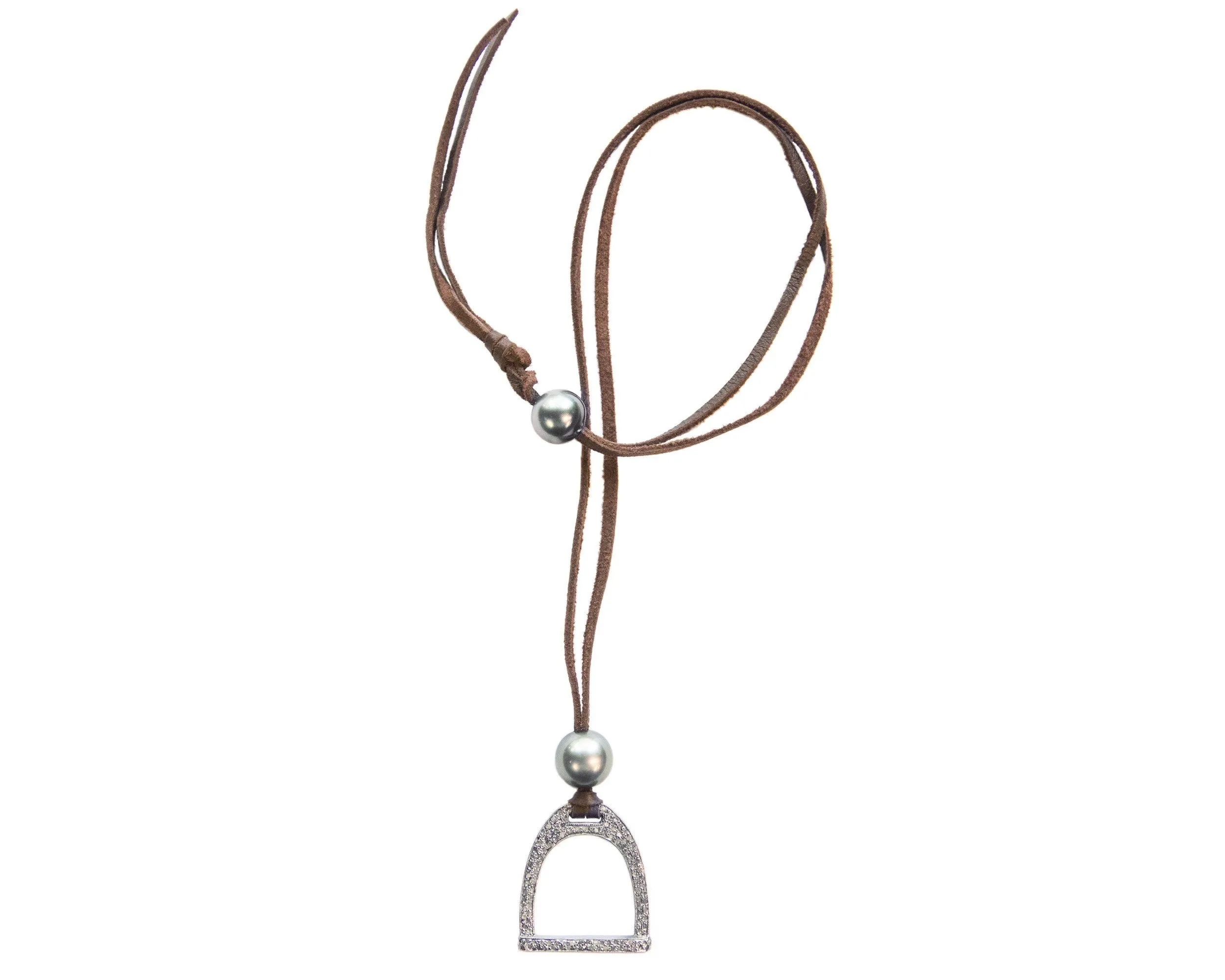 1.2ct Demure Stallion Stirrup Necklace | Freshwater