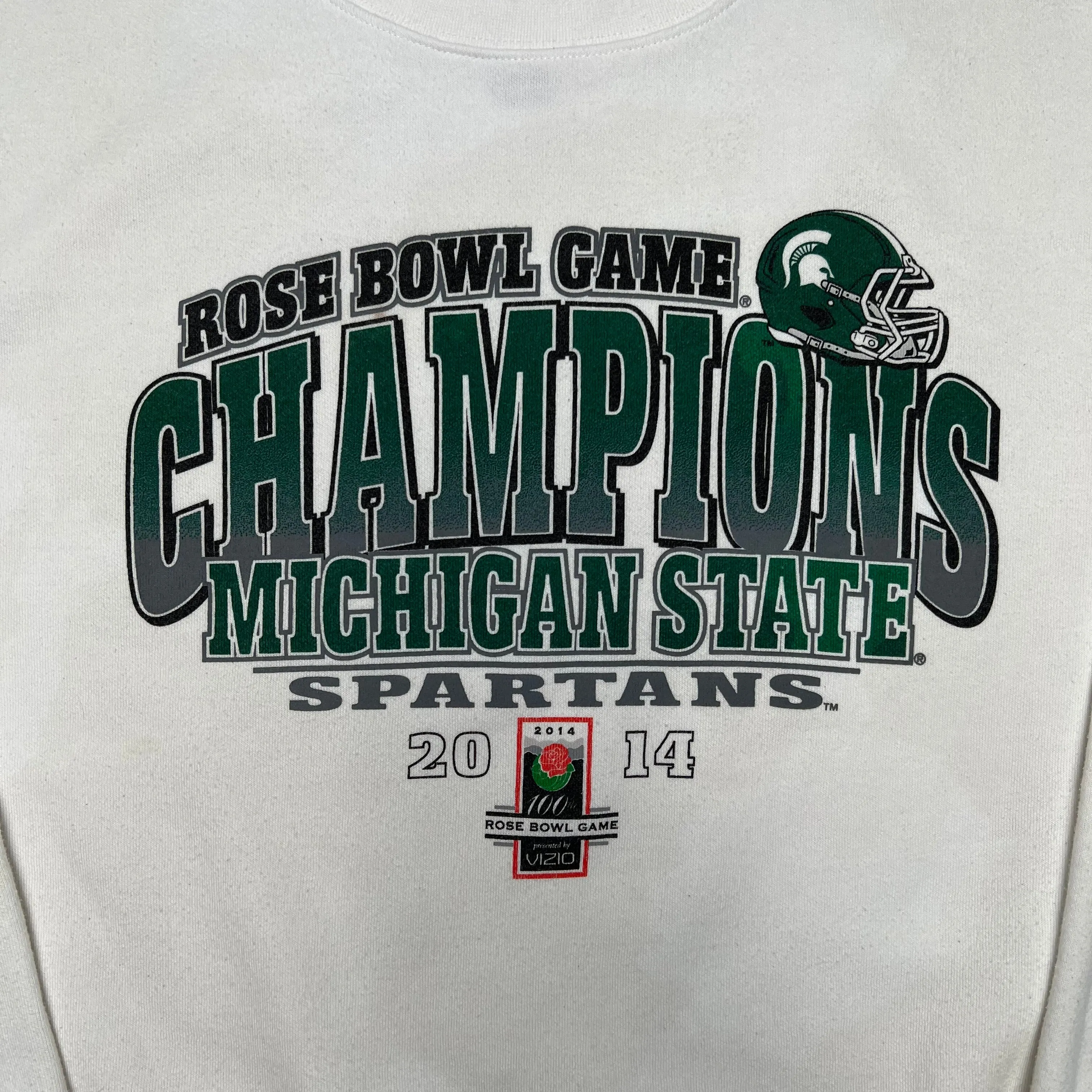 '14 White Michigan State Rose Bowl Champ x Jansport Crewneck (L/XL)