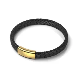 18k Gold | Infinity Braid | Mini Leather Bracelet