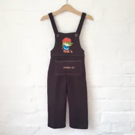 1970's Brown Dungarees  18-24 Months