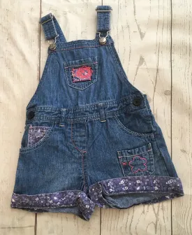 2-3 Years Denim Look Shortie Dungarees