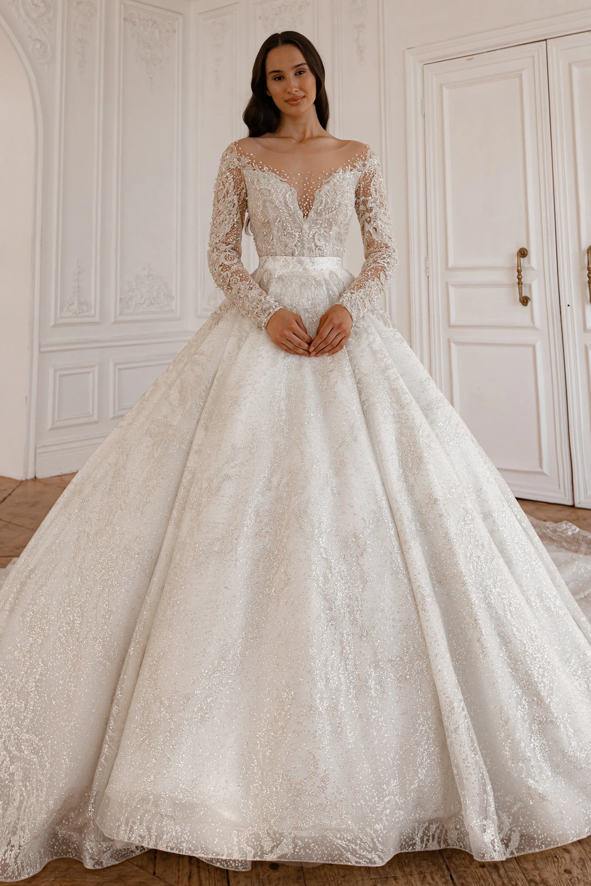 2 in 1 Wedding Dress Sabrina With Detachable Skirt Meryem