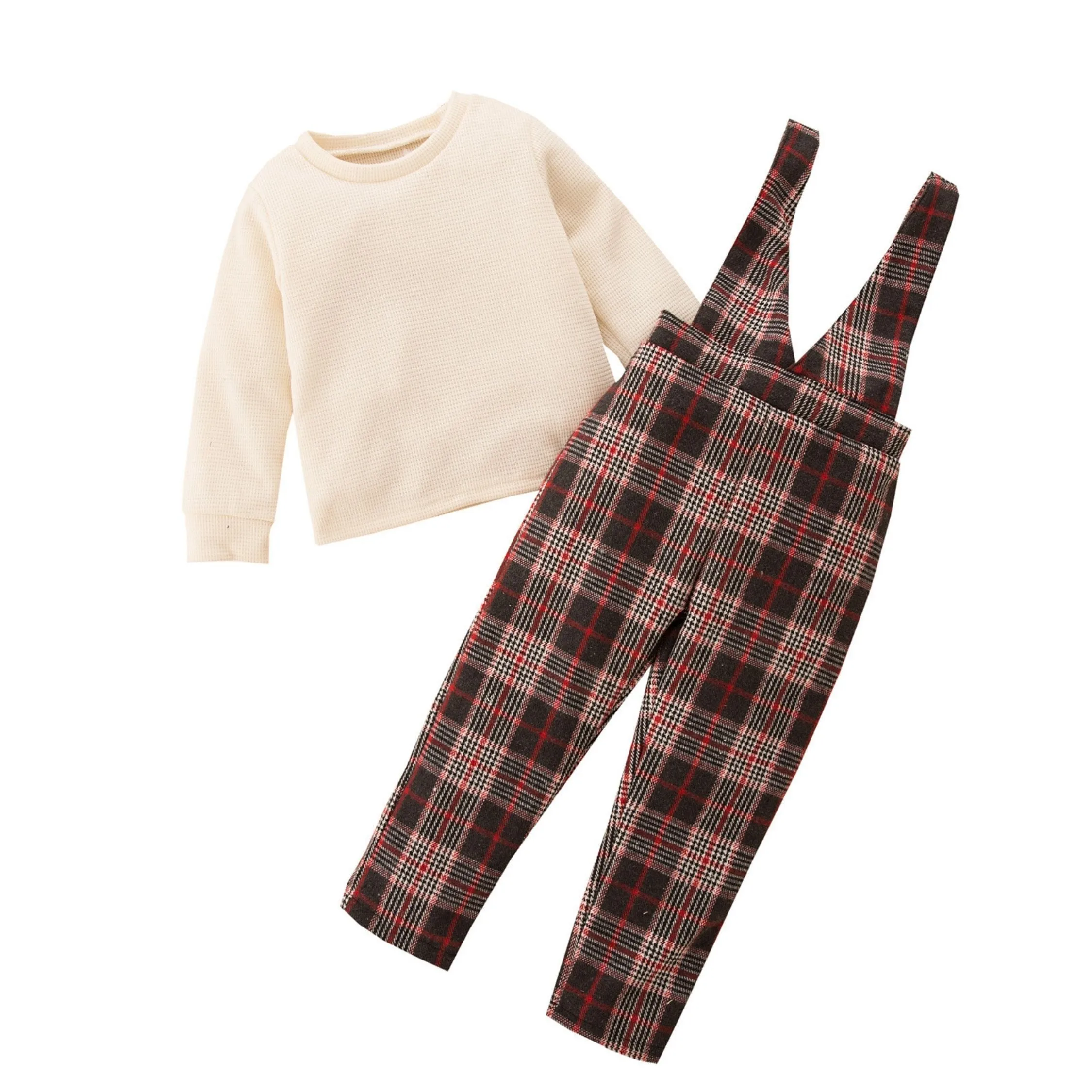 2 Piece Girl Dungarees & Top Set