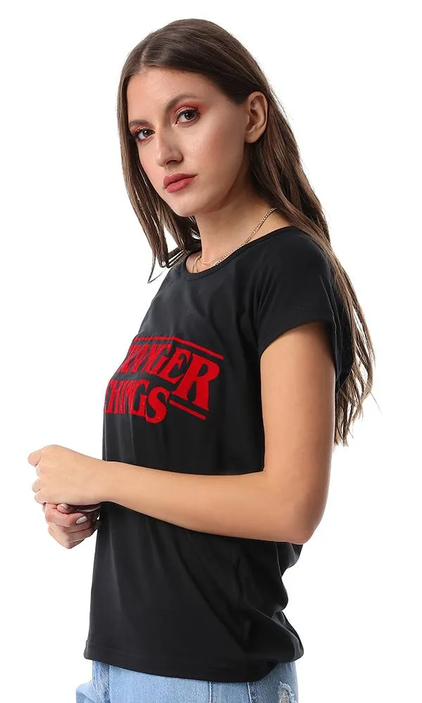 53067 Printed Soft Black Cool Tee