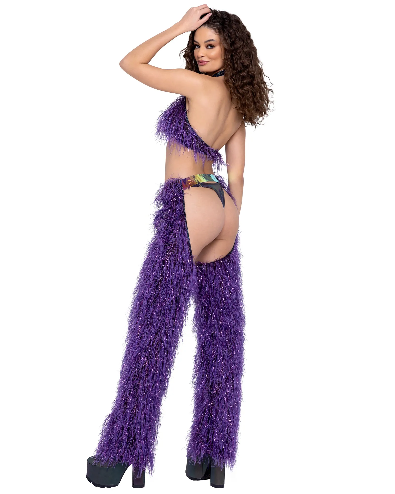 6252 - Faux-Fur Chaps with Belt