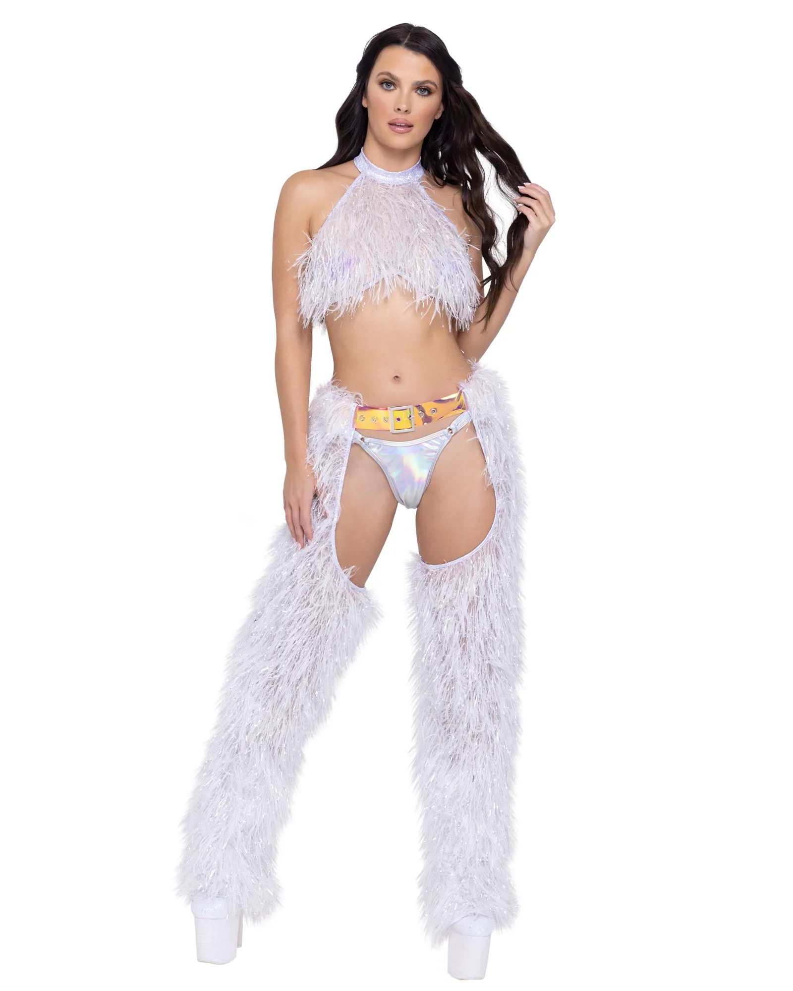 6252 - Faux-Fur Chaps with Belt