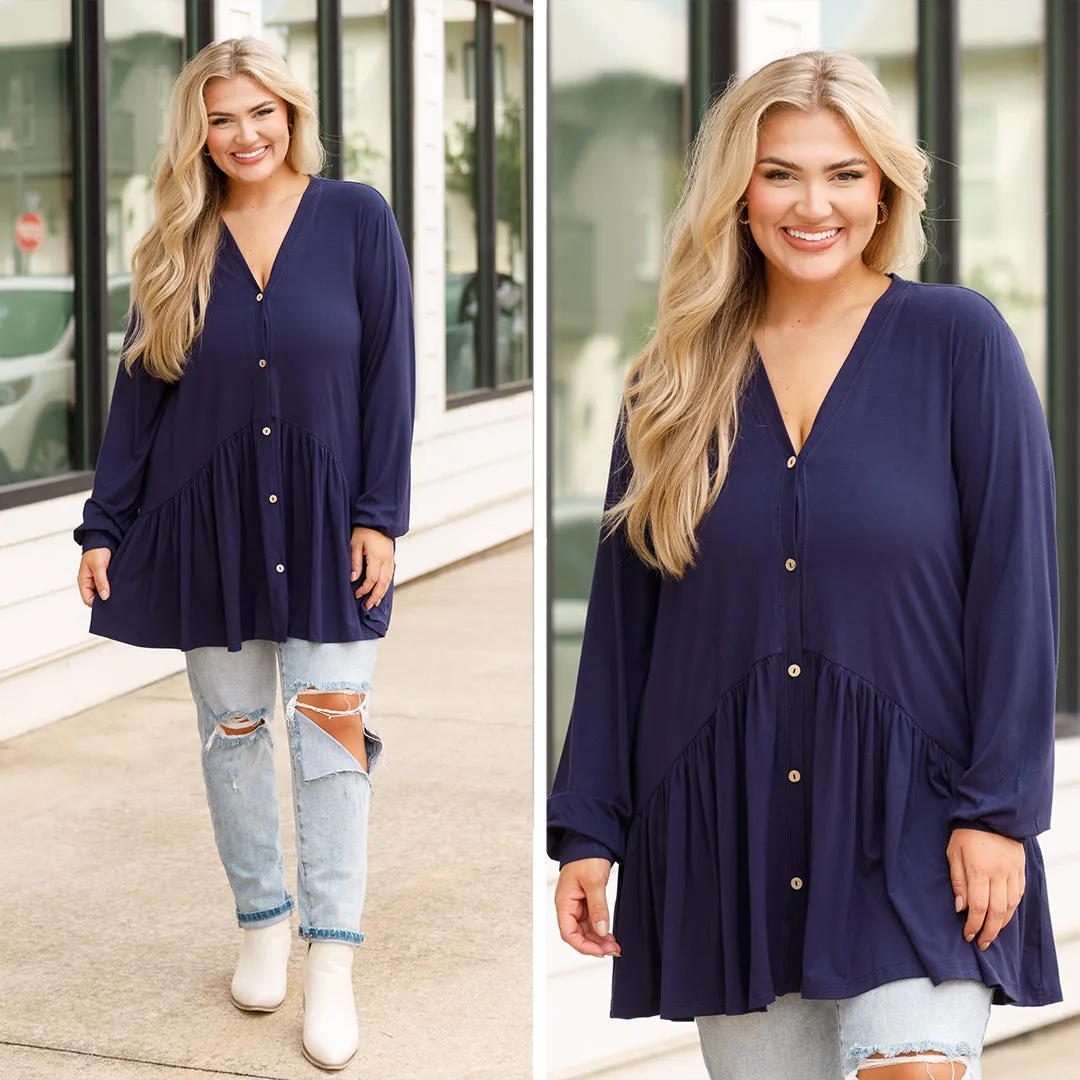 All The Emotions Tunic, Navy