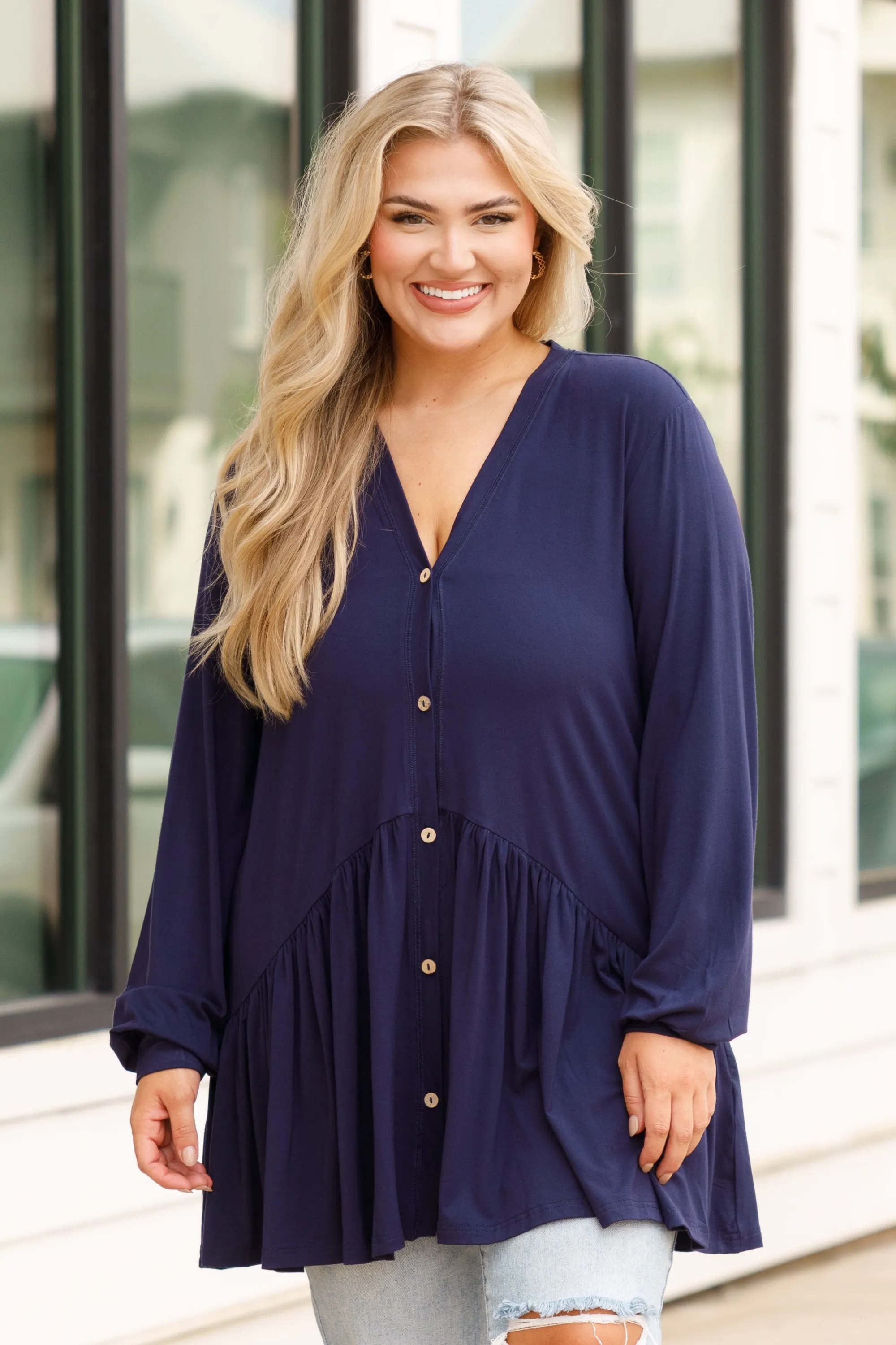 All The Emotions Tunic, Navy