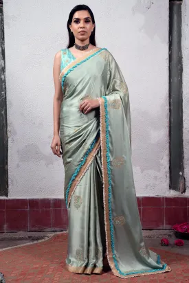 Apsara: Aqua Blue Saree