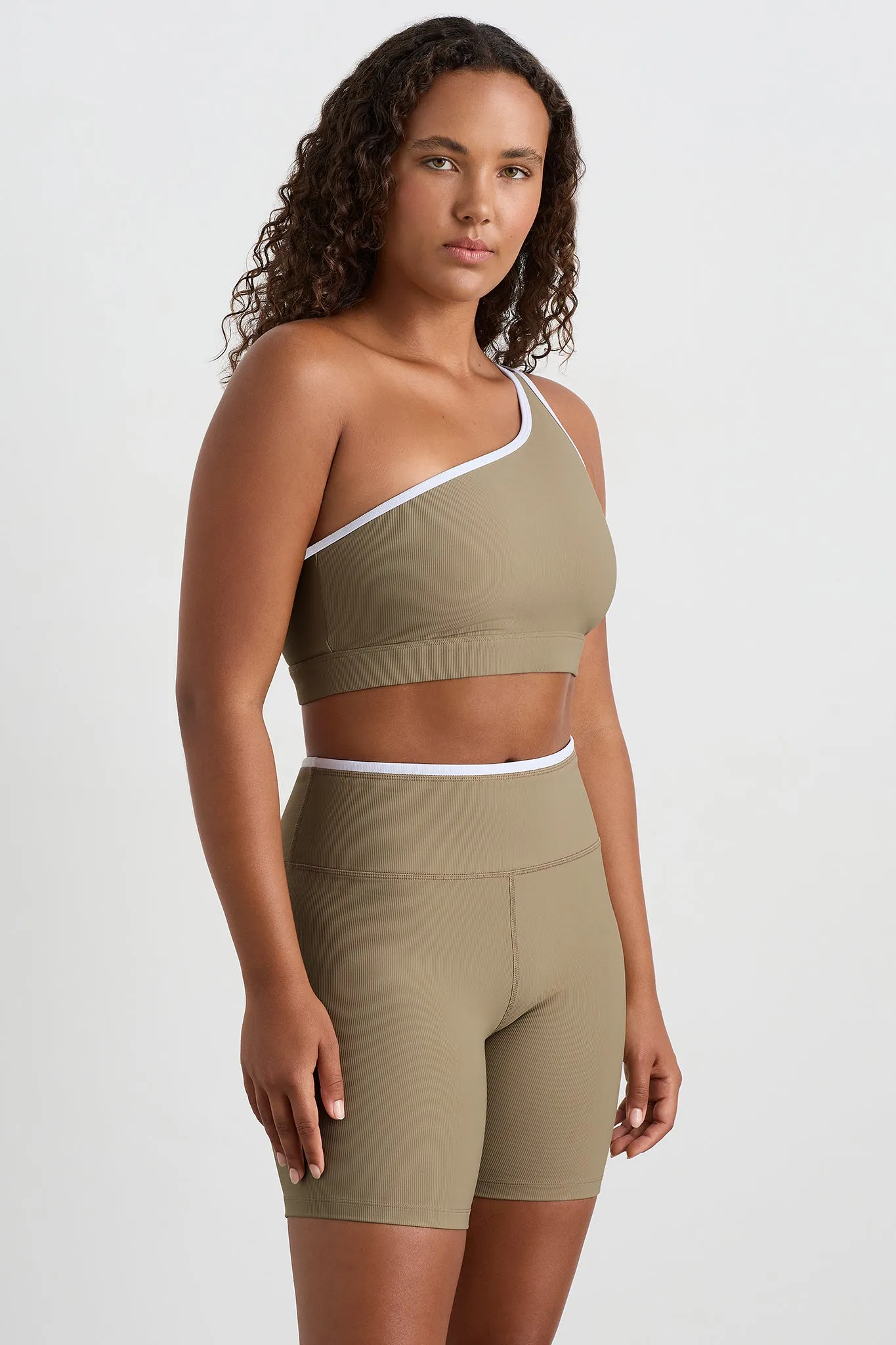 Asymmetric Ribbed Sports Bra 390