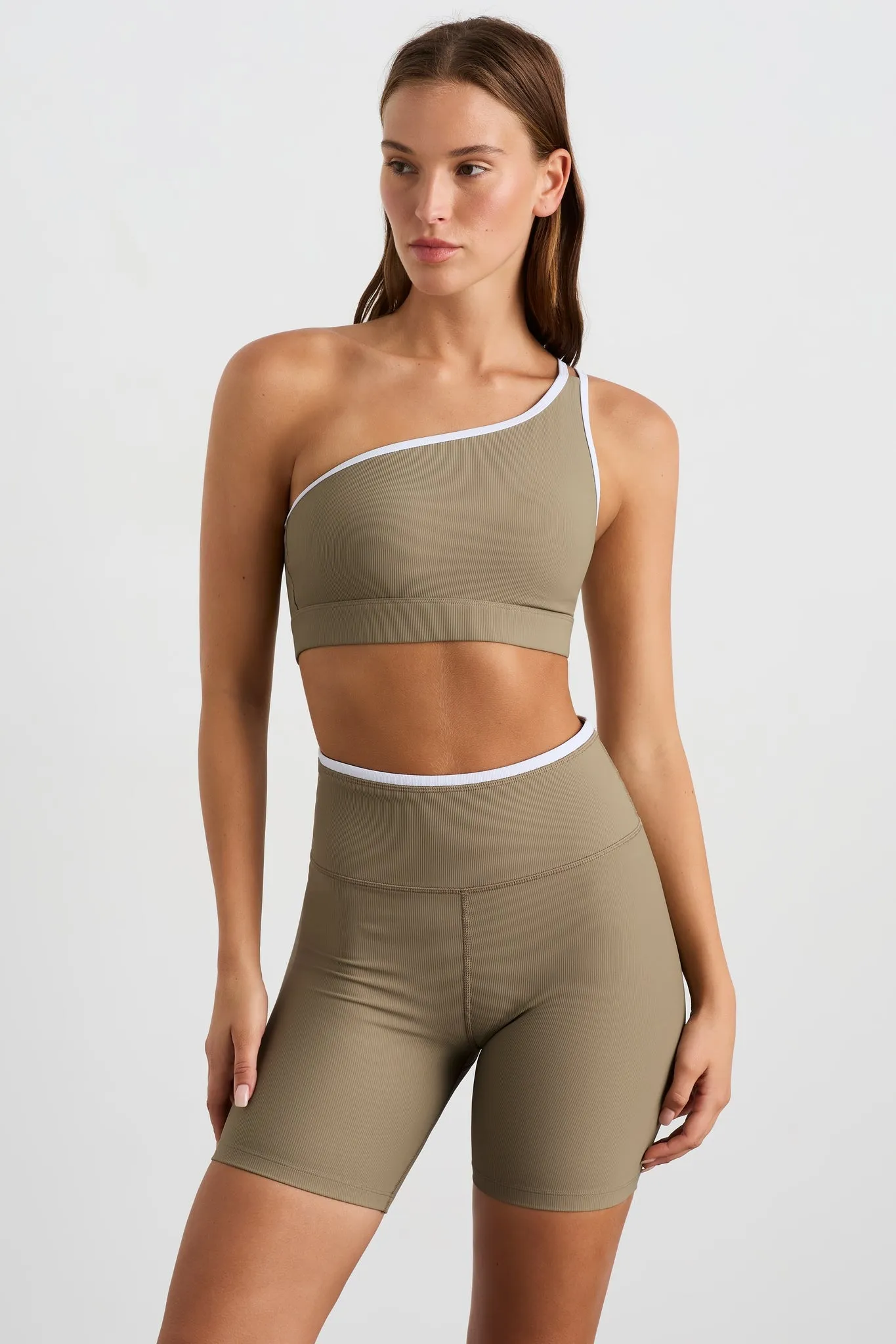 Asymmetric Ribbed Sports Bra 390