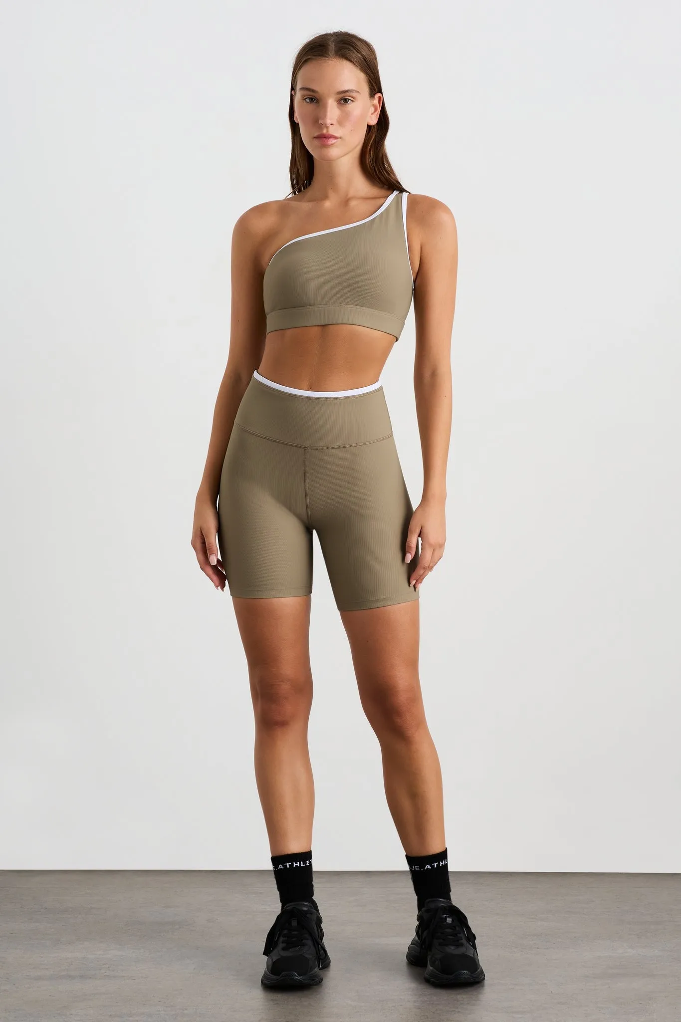 Asymmetric Ribbed Sports Bra 390