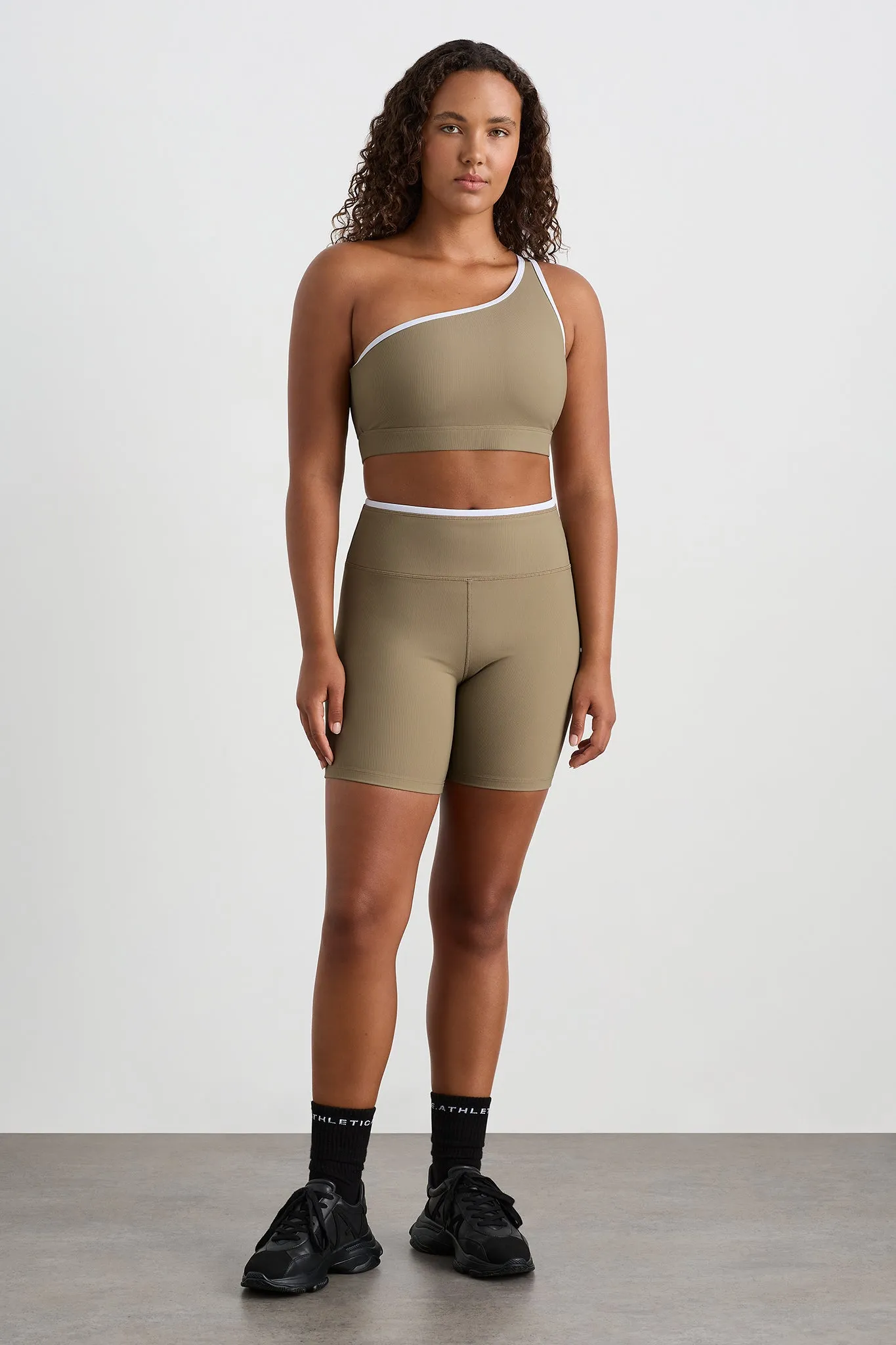 Asymmetric Ribbed Sports Bra 390