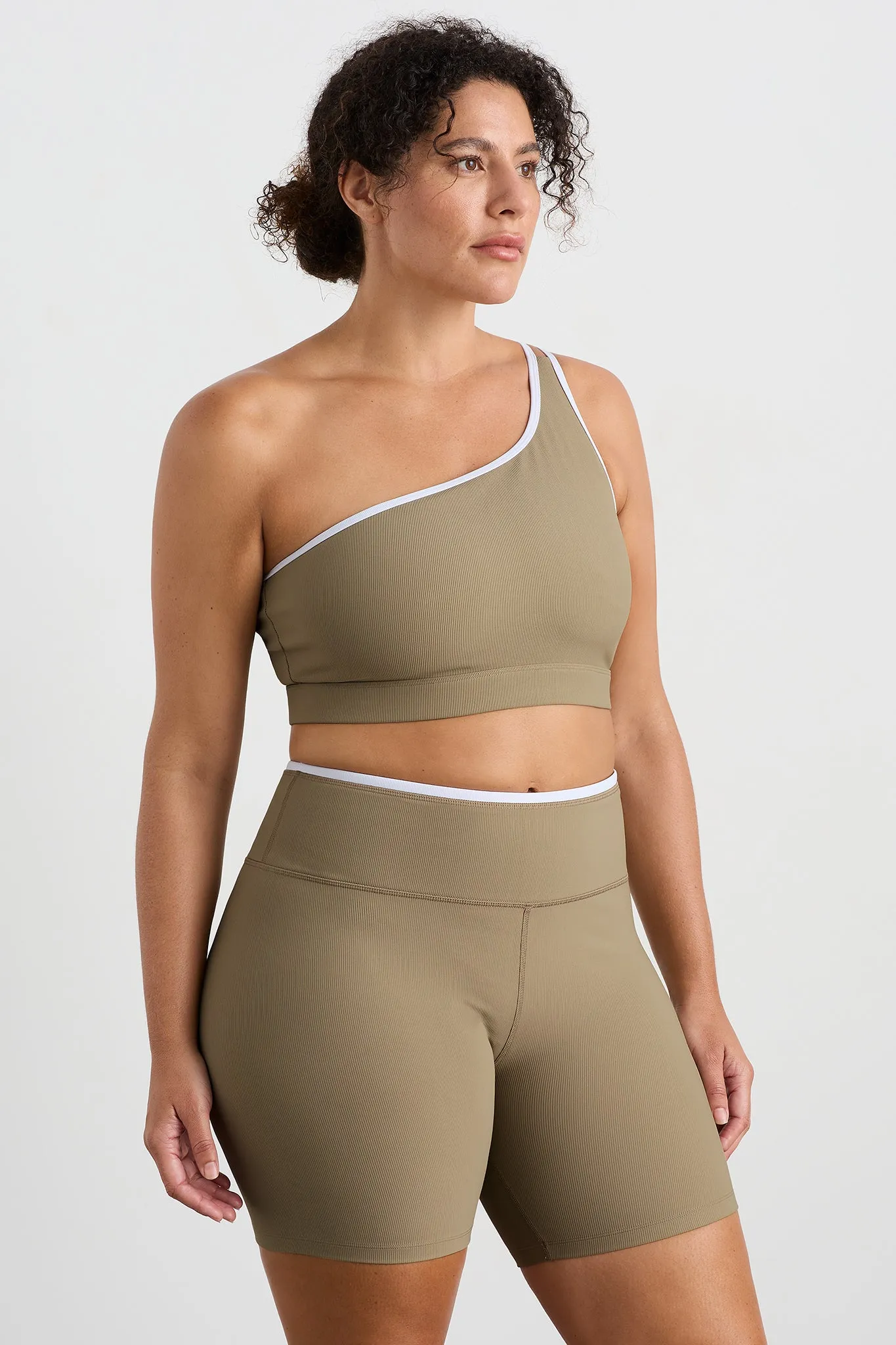 Asymmetric Ribbed Sports Bra 390