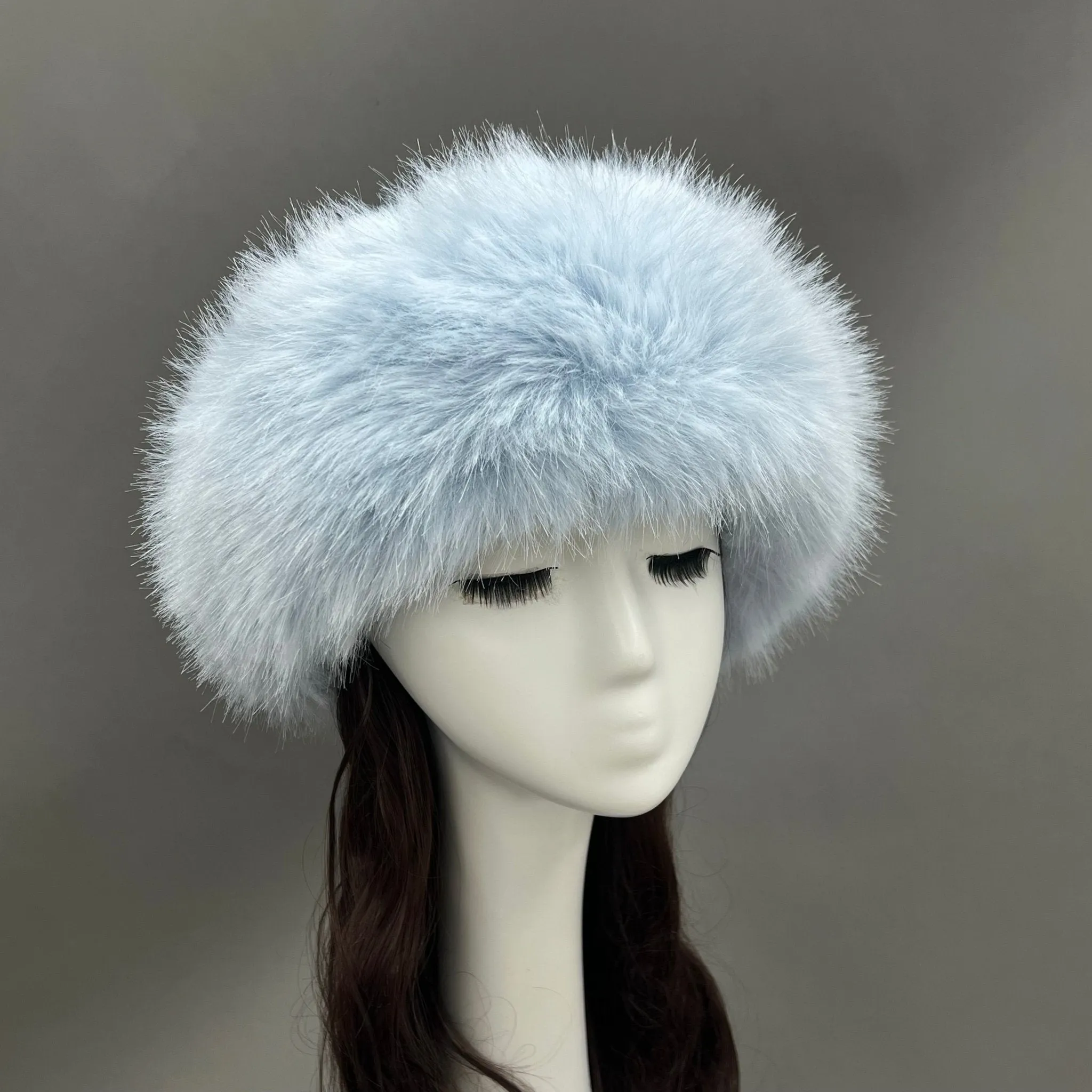 Baby Blue Faux Fur Headband