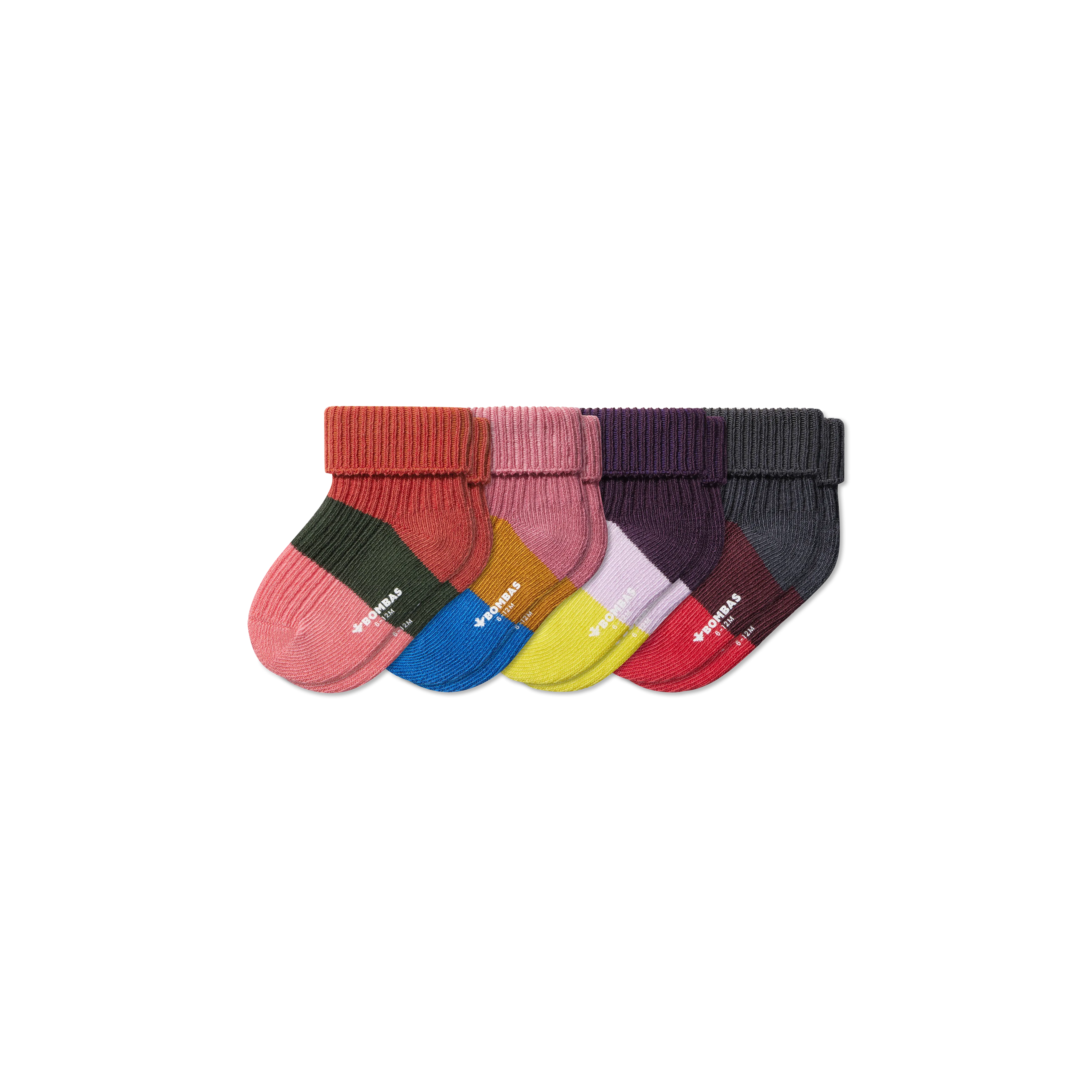 Baby Lightweight Ribbed Sock 4-Pack (0-6 Months)