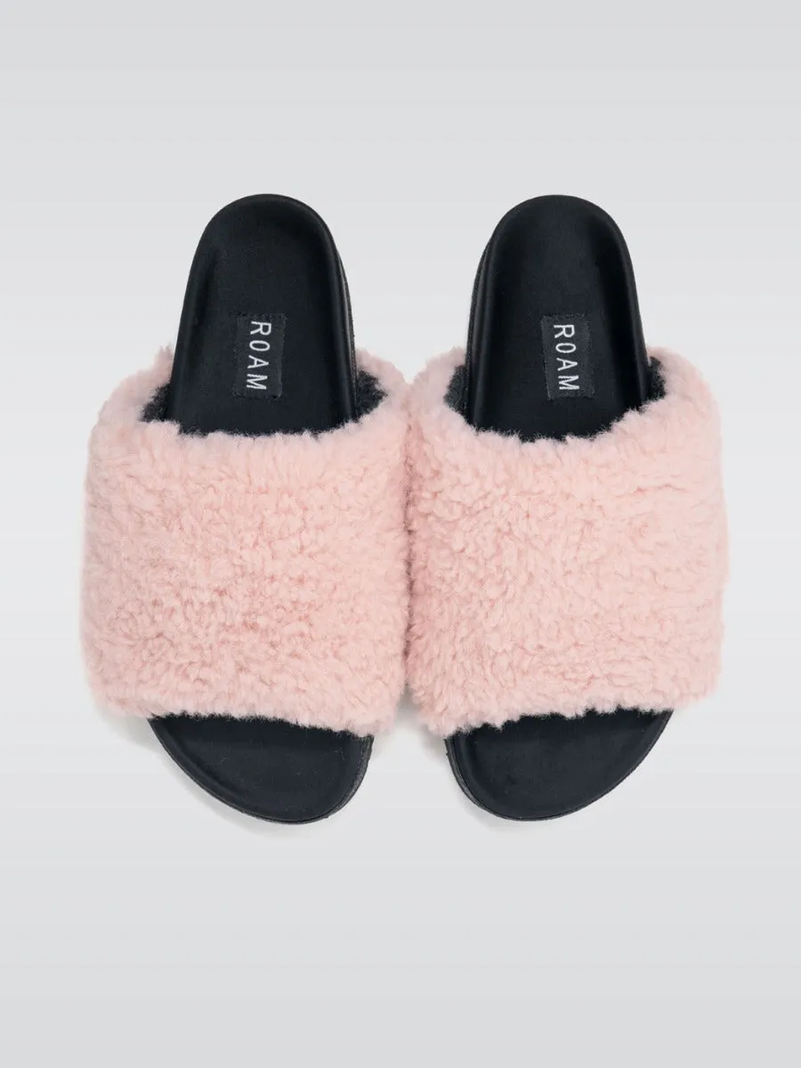 Baby Pink Fuzzy Slider - Baby Pink