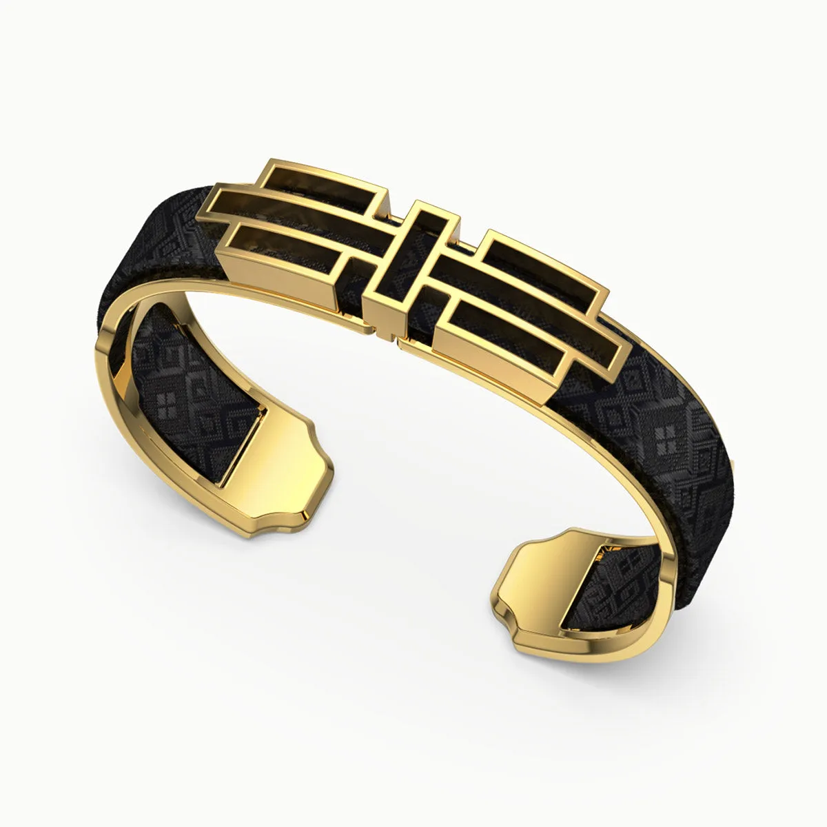 Ban Zu Silk Cuff - Obsidian Black