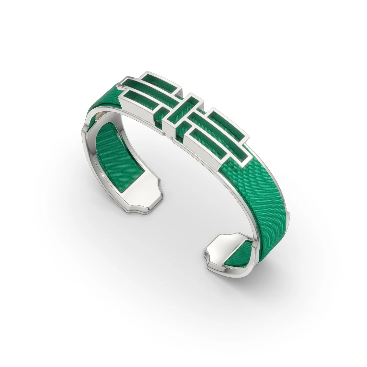 Ban Zu Silk Cuff - Python Green