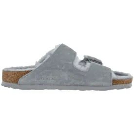 BIRKENSTOCK ARIZONA SHEARLING DOVE GREY SUEDE - WOMENS