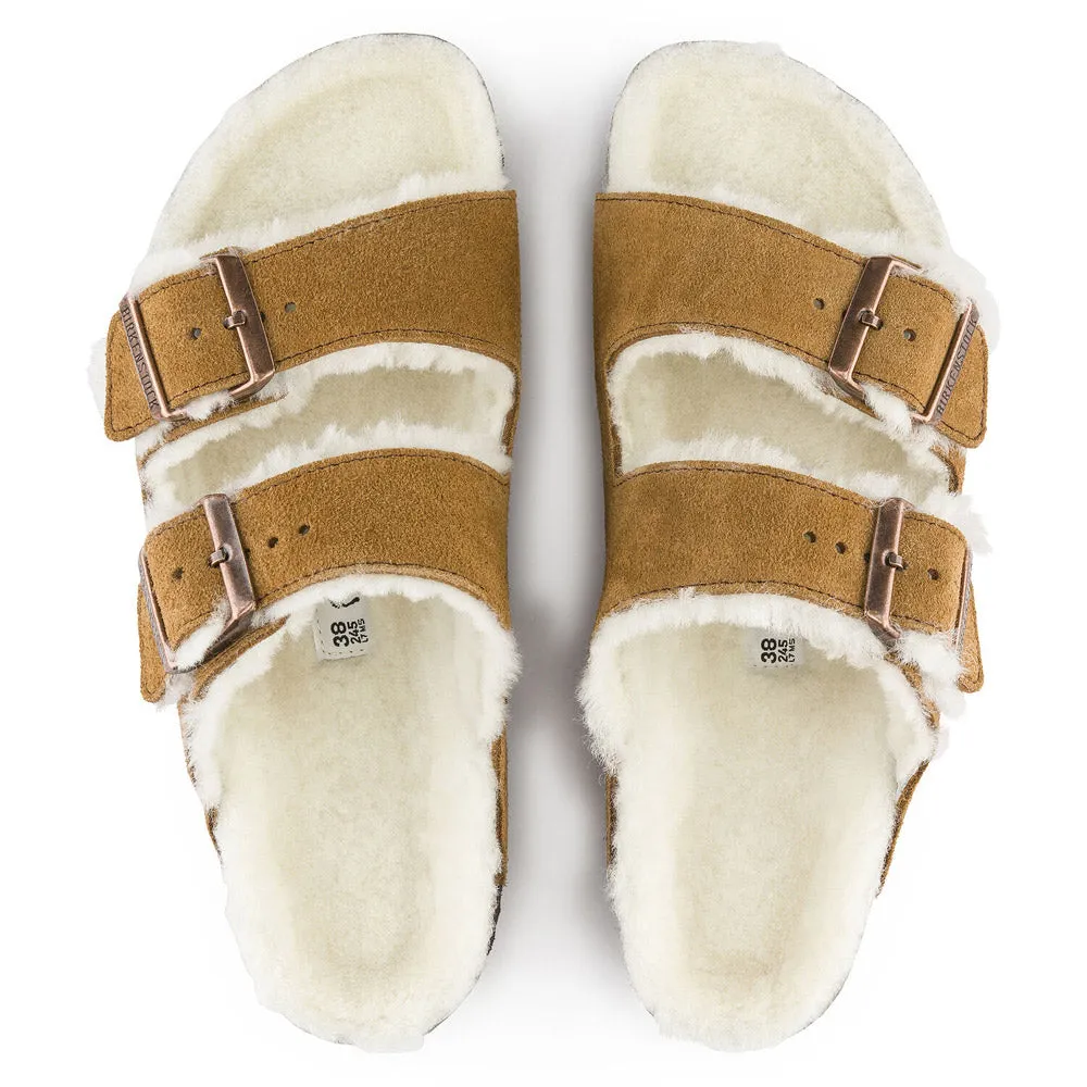 BIRKENSTOCK ARIZONA SHEARLING MINK - WOMENS