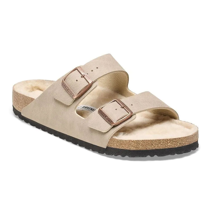 Birkenstock Arizona Shearling Sandal - Desert Grey Taupe