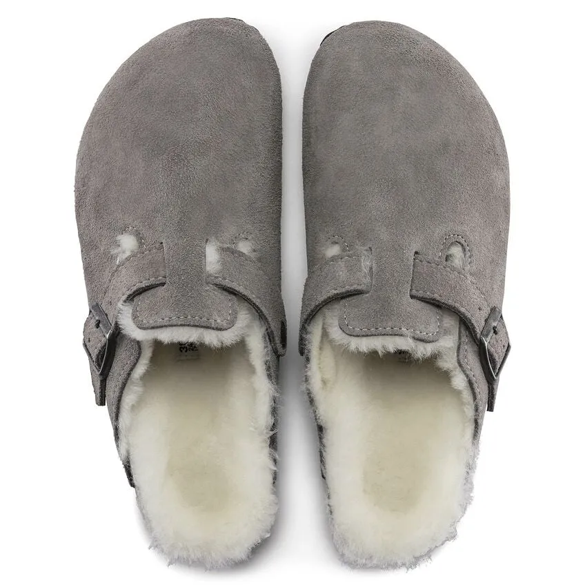 Birkenstock Boston Shearling Clog - Stone Coin / Natural