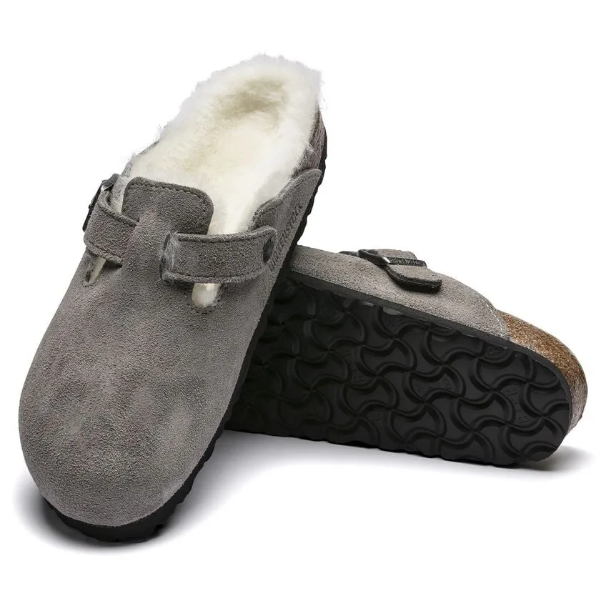 Birkenstock Boston Shearling Clog - Stone Coin / Natural