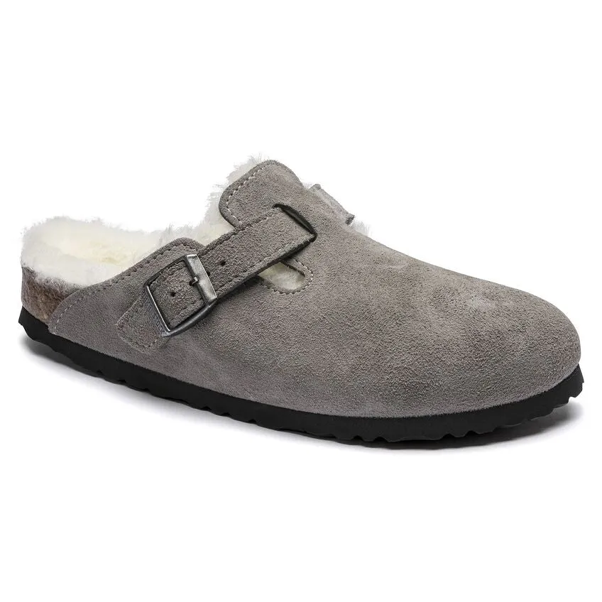 Birkenstock Boston Shearling Clog - Stone Coin / Natural