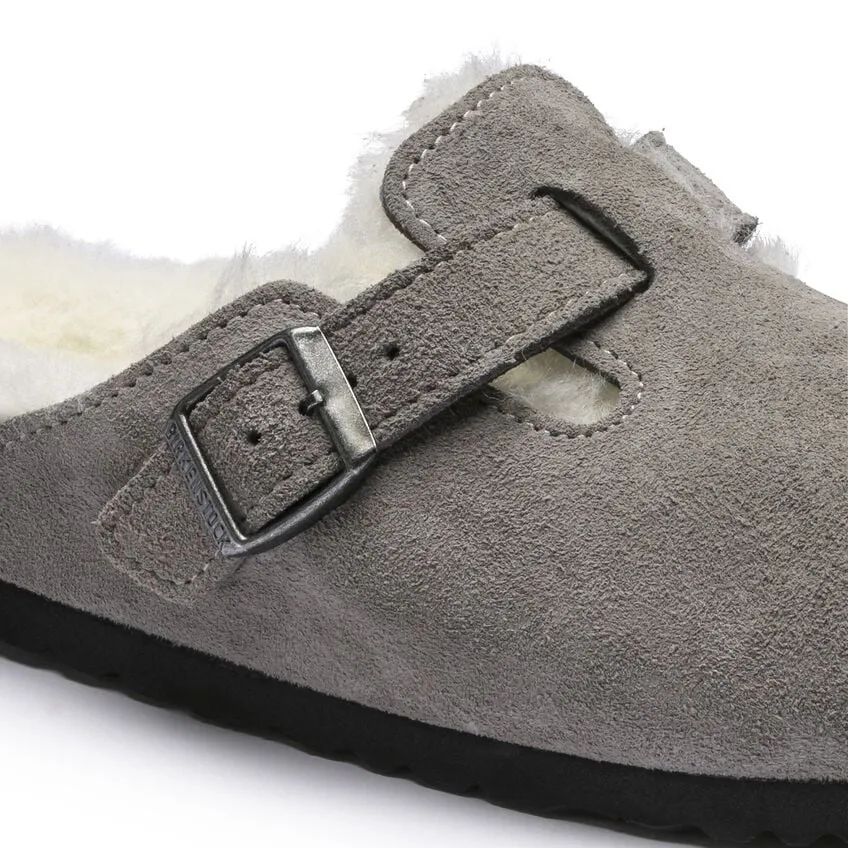 Birkenstock Boston Shearling Clog - Stone Coin / Natural