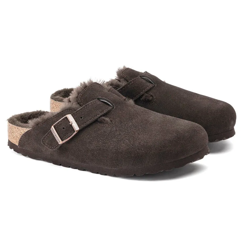 Birkenstock Boston Shearling - Mocha Suede