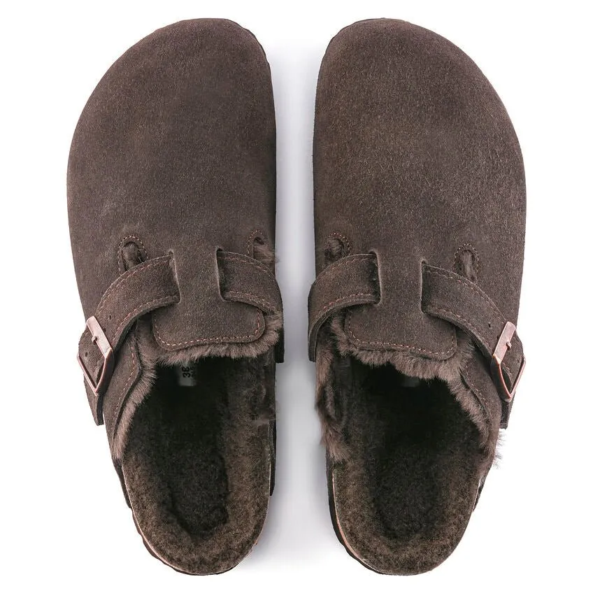 Birkenstock Boston Shearling - Mocha Suede