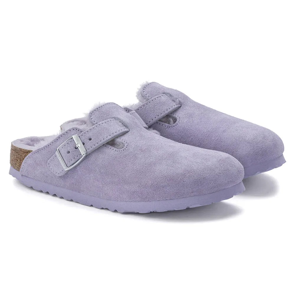 BIRKENSTOCK BOSTON SHEARLING PURPLE FOG - WOMENS