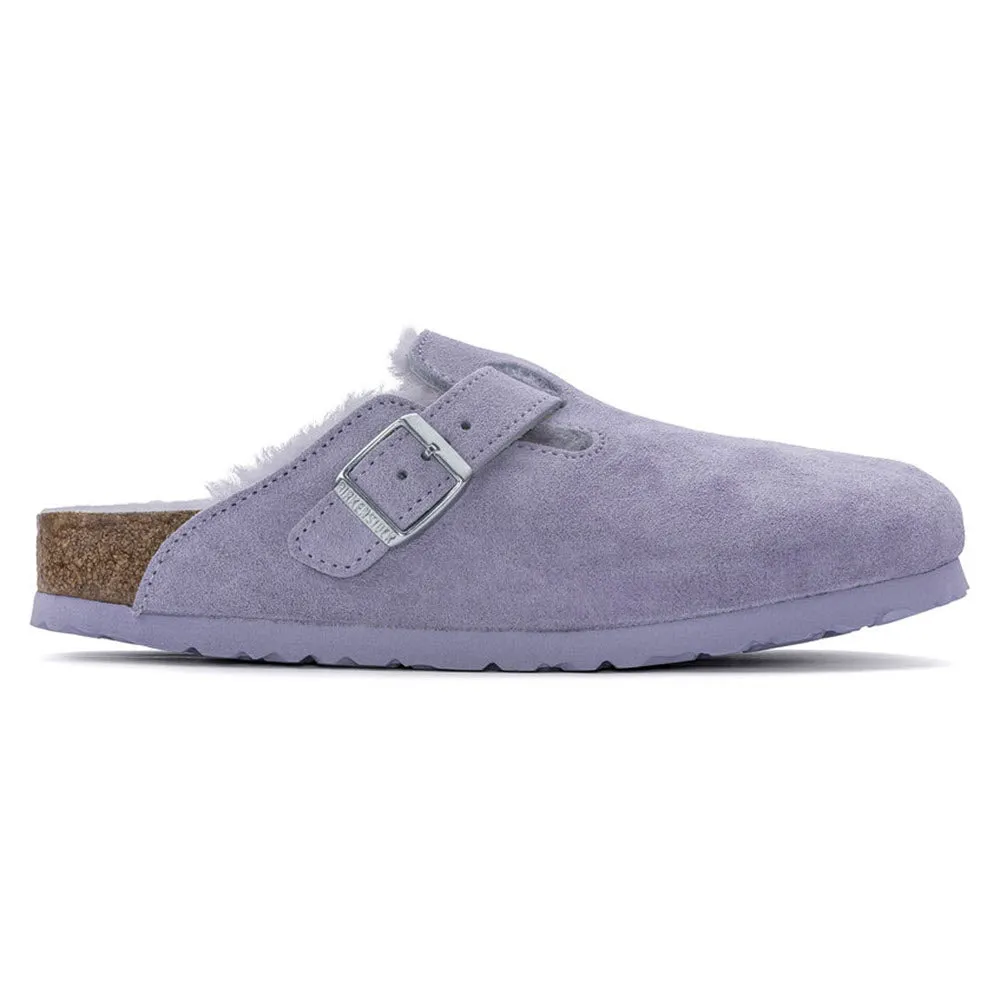 BIRKENSTOCK BOSTON SHEARLING PURPLE FOG - WOMENS