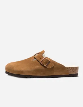 Birkenstock Boston Shearling Suede Leather Mink