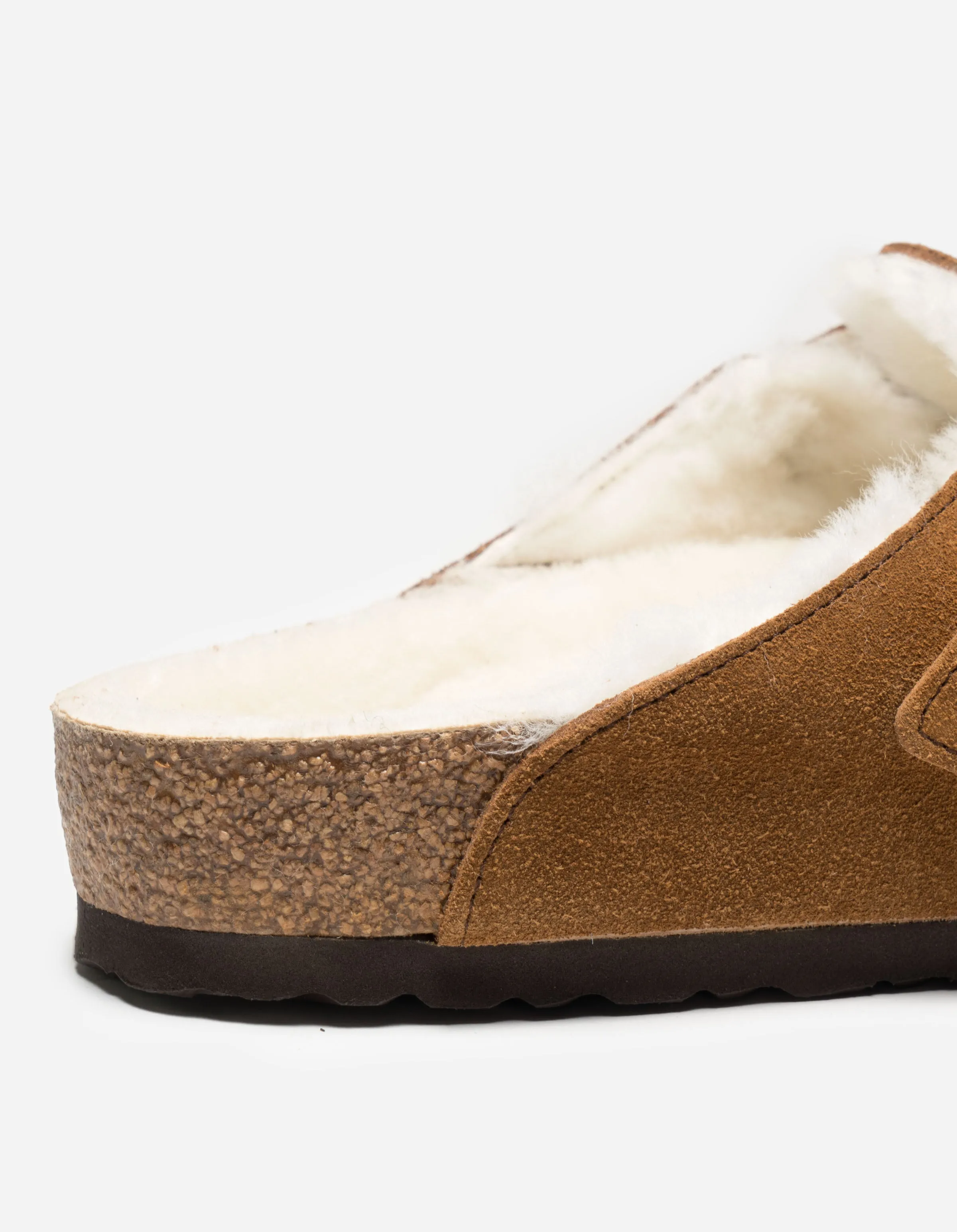 Birkenstock Boston Shearling Suede Leather Mink