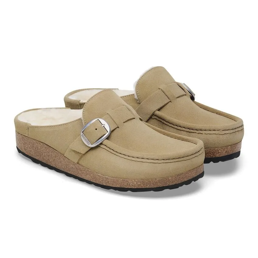 Birkenstock Buckley Shearling - Taupe Suede