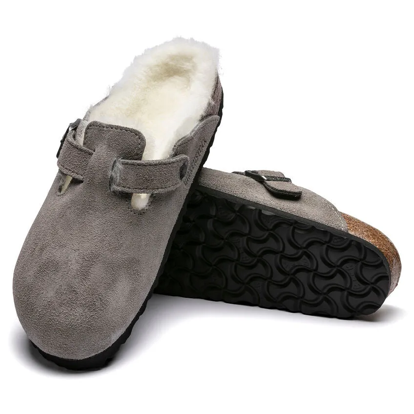 Birkenstock Women's Boston Shearling Suede Leather Narrow