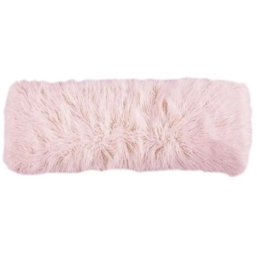 Blush Mongolian Fur Blanket