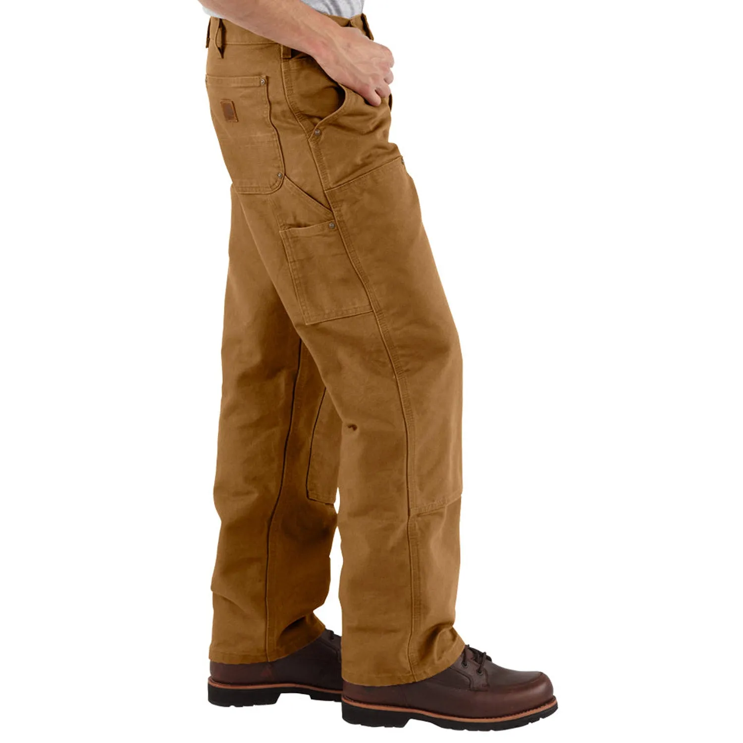 Carhartt Men's Washed Duck Double-Front Work Dungaree_Carhartt Brown