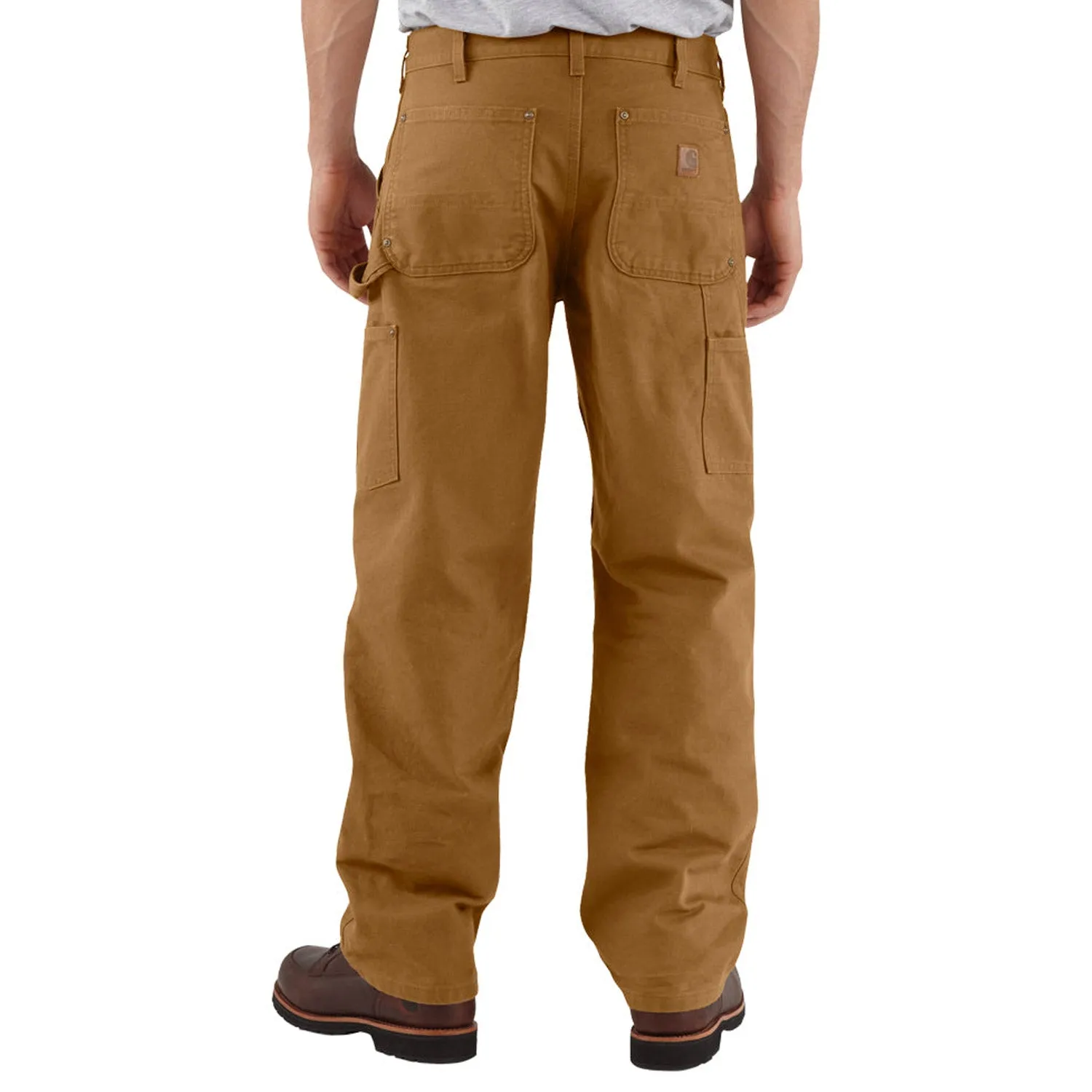 Carhartt Men's Washed Duck Double-Front Work Dungaree_Carhartt Brown