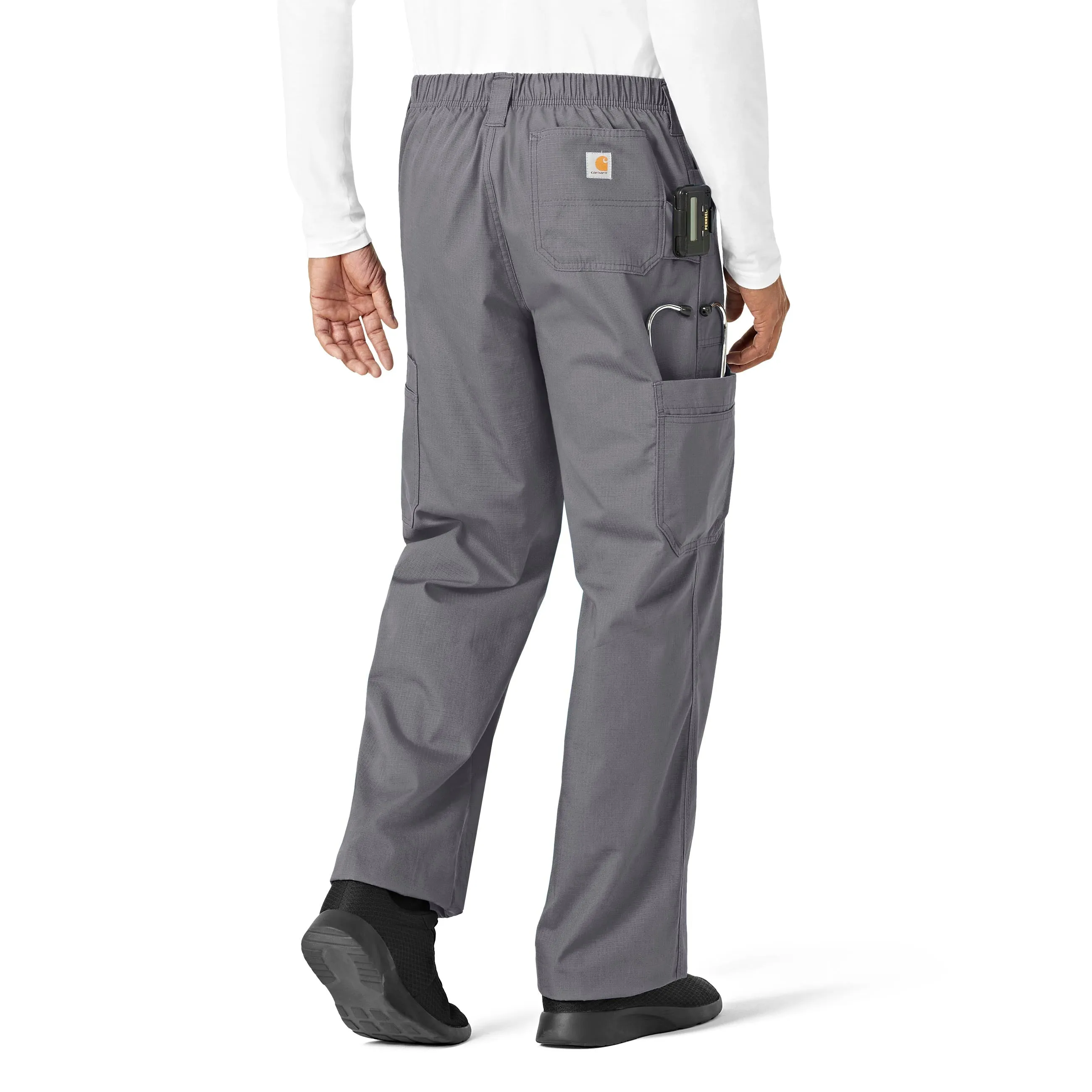 Carhartt Ripstop Men's Boot Cut 8-Pocket Cargo Scrub Pant - Pewter