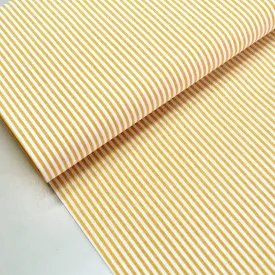 Chambray Cotton - Turmeric Yellow - Stripe