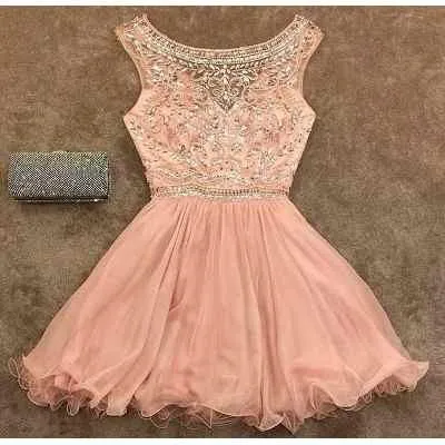 Cheap beaded See through Sexy homecoming prom dresses, CM0011