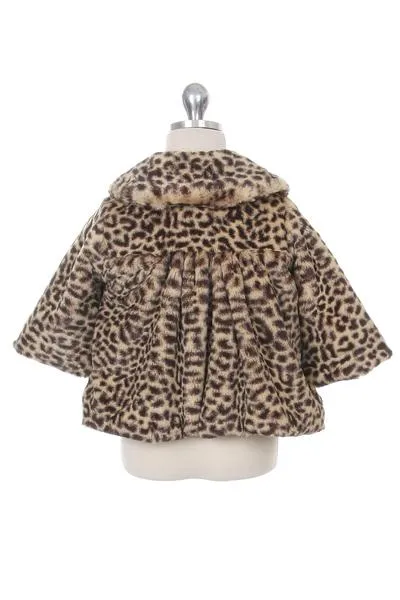 Cheetah Print Extra Soft Fur Baby Half Coat