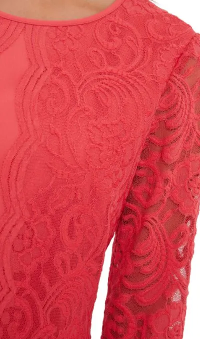 Clarabelle Lace Dress Red