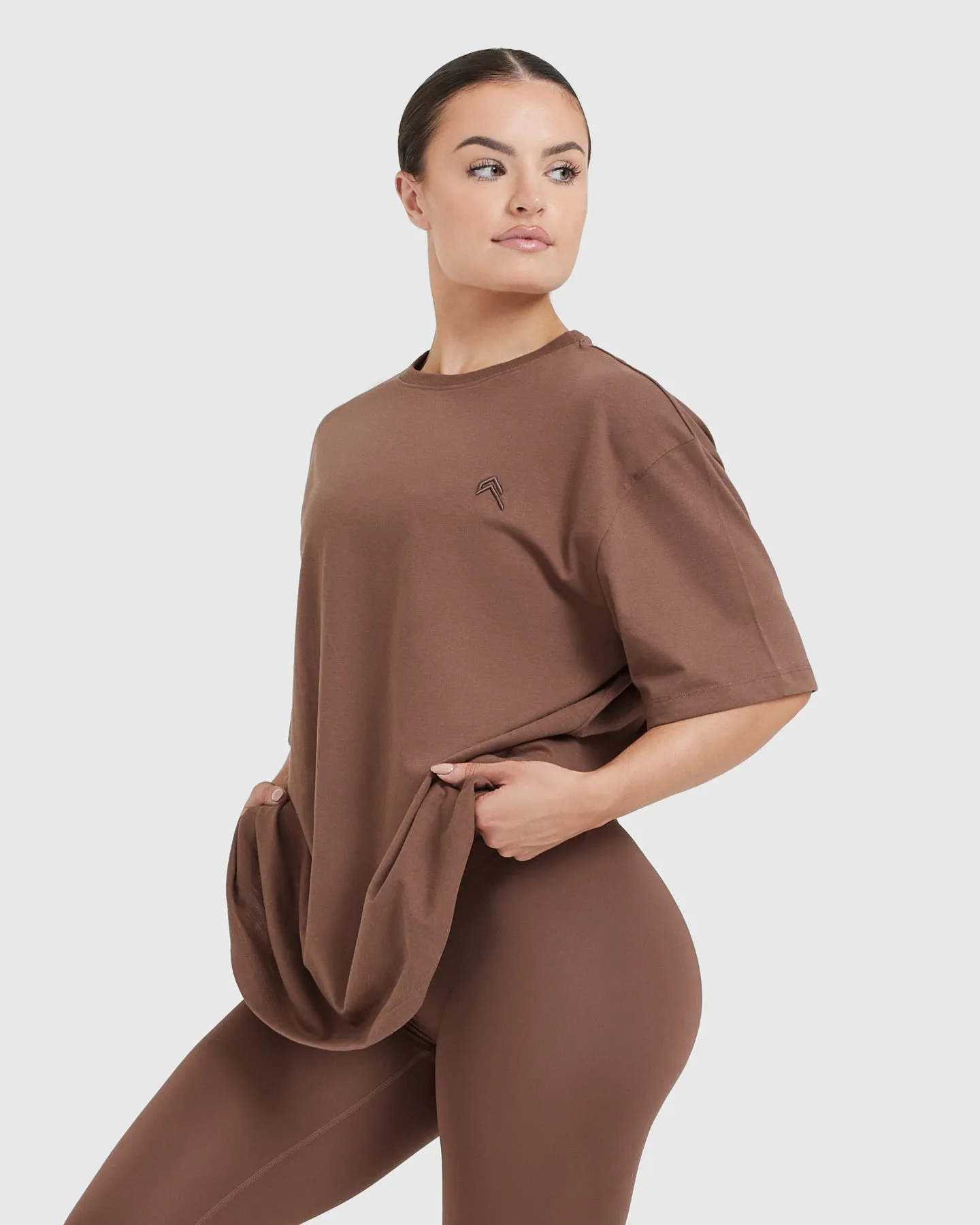 Classic Oversized Lightweight T-Shirt | Chestnut