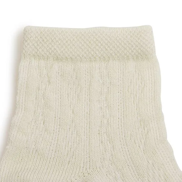 Collegien Antoinette Lightweight Pointelle Socks - cream