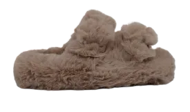 Colors Of California - Faux Fur Slipper Taupe